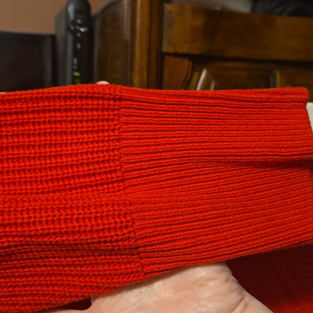 Style & Co. Vibrant Red Cowl Neck Sweater with Button Accents - Picture 4 of 4